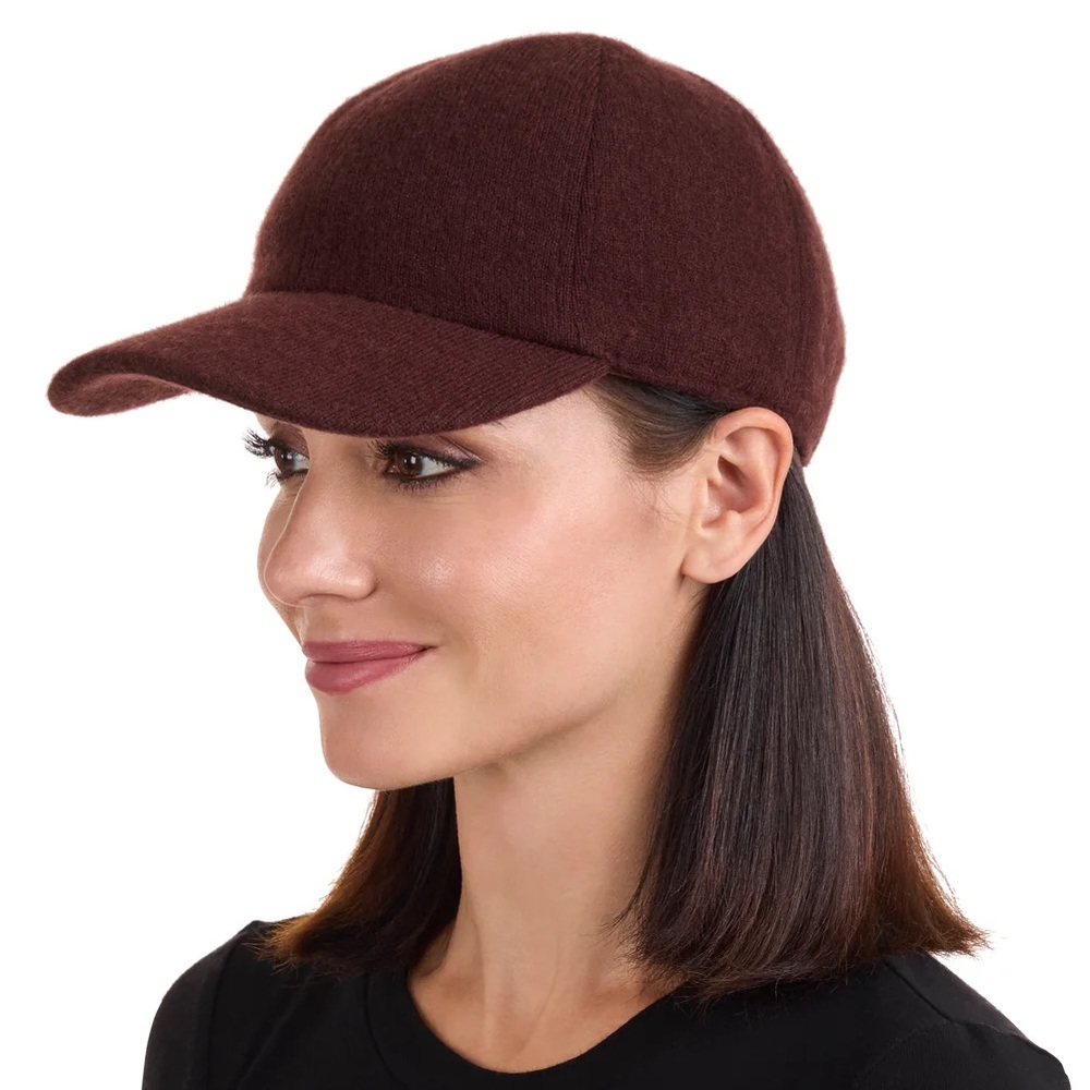 Amicable cashmere blend fleece-lined baseball cap